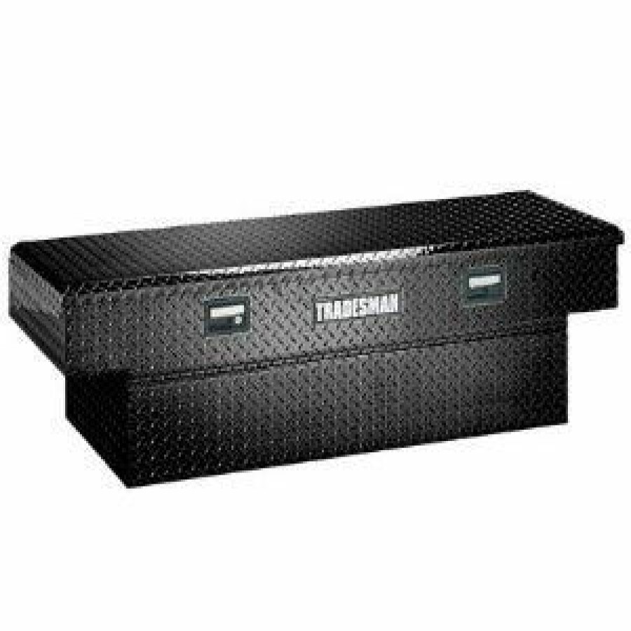 Tools & Hardware Tradesman | Tradesman Truck 60 Inch Flush Mount Mid Size Black Aluminum Tool Box For Crew Cab Trucks 79460Cc Tool Boxes